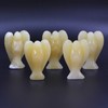 CHENYUE CHENYUE Natural Yellow Quartzite Gemstone Peace Angel Pocket Guardian