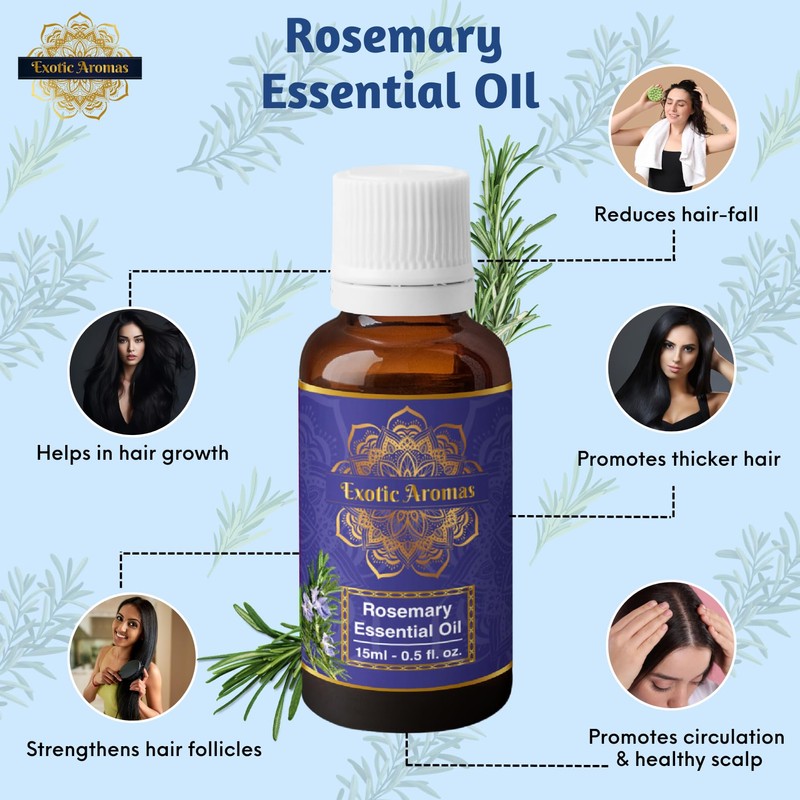 Precious Aromas Rosemary Oil for Hair Growth,Skin,Aromatherapy 100% Pure &