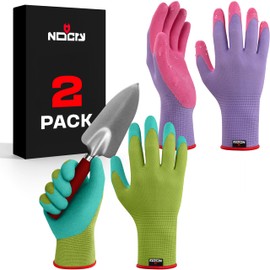 NoCry Premium Womens Gardening Gloves with Strong Non-Slip Grip — 100% Breathable, Superior Dexterity — Perfect Eco Friendly Garden Gloves for Women Womens Garden Gloves or Gardening Gloves for Women