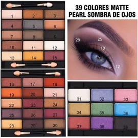 MISS ROSE Paleta De Maquillaje Para Sombra De Ojos, combinación con sombra de ojos Colorete facial Cejas en polvo Delineador de ojos Lápiz Espejo, Kit de maquillaje todo en uno para mujer Kit completo