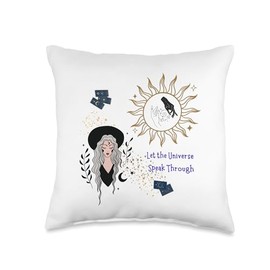 Mystical Tarot Vibe – Decor for Astrology Witches Throw Pillow