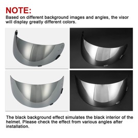 psler Qualifier Visor- Qualifier Helmet Visor Motorcycle Face Shield Accessories Replacement for Bell Qualifier/Star/Vortex/RS-1/Revolver,Silver-Mirror