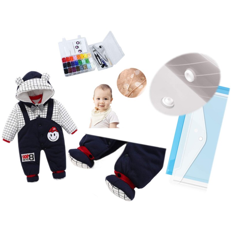 KAM Snaps Starter Set T5 100 Set Press Studs Black