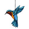 Alivagar Stained Glass Bird Window Hangings SunCatcher, 9" x 7
