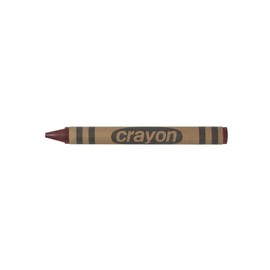 Lucky Art Crayonology 80 Count Single Color Crayons Bulk Pack - BROWN single color crayon refill - Regular size crayons (5/16" x 3-1/2")