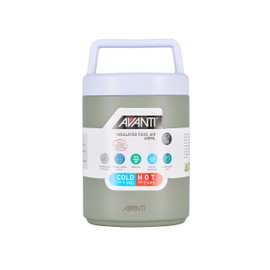 Avanti Insulated Food Jar with Nested Condiments Container and Leakproof Screw Top Lid with Carry Handle, 480ml, Agave