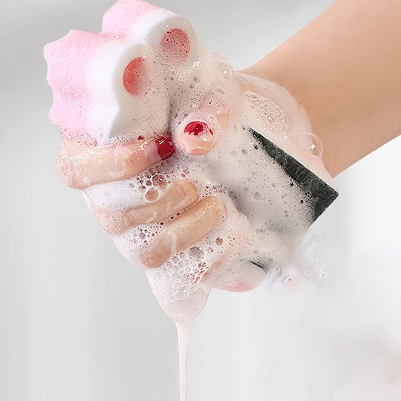 Kitchen Scrub Cat Paw: Non Scratch Dishwashing Sponge Cute Cat