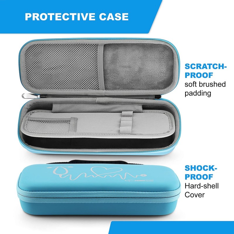 Primacare KB-9397-BL Stethoscope Case, Supplies Included, Blue with Multiple Compartments,
