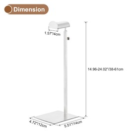 uxcell 2Pcs Stainless Steel Purse Display Stand, Height Adjustable, Single Hook Handbag Rack for Boutique Store (Silver)
