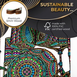 ZenChalet - Drum Set Wooden Jigsaw 200 Piece Puzzle - Unique Wooden Puzzles for Adults, Cool Puzzle Brain Teaser - Unique Music Puzzle, Rompecabezas para Adultos