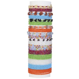 12 Pcs Waist Beads for Women Handmade African Waist Beads With Crystals Colorful Boho Beads Waist Chains Energy Stone Beaded Body Chains for Women Girls