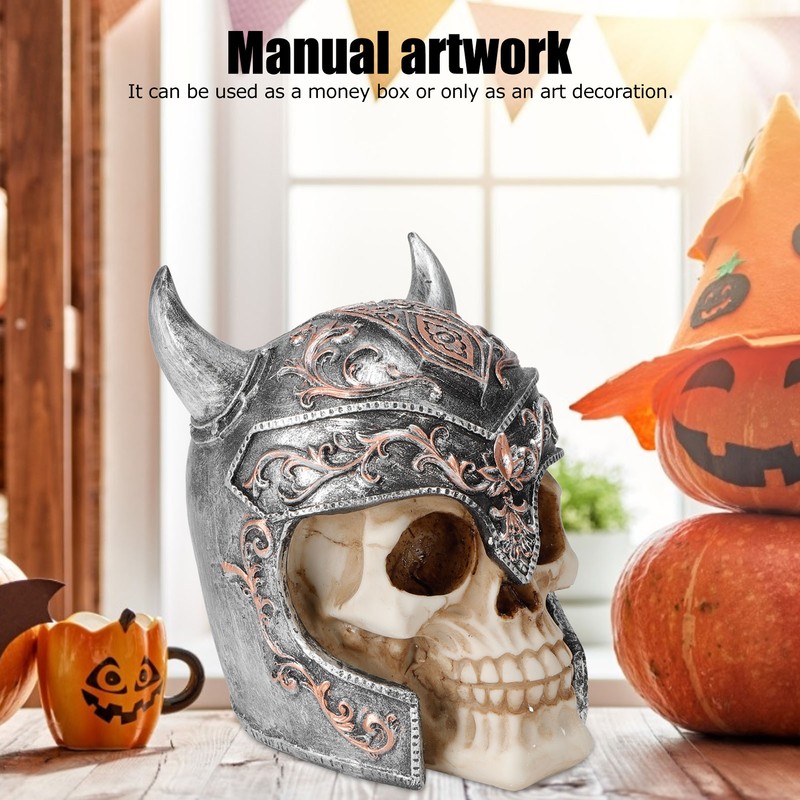 Resin Skull Craftwork Money Box Saving Pot Personality Furnishing Articles