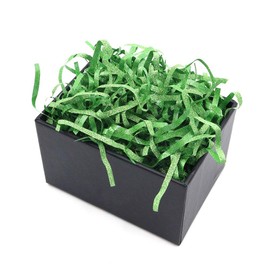 Shiwaki 50g Glitter Raffia Paper Shreds & Strands Shredded Crinkle Confetti for DIY Gift Wrapping & Basket Filling - Bright Green