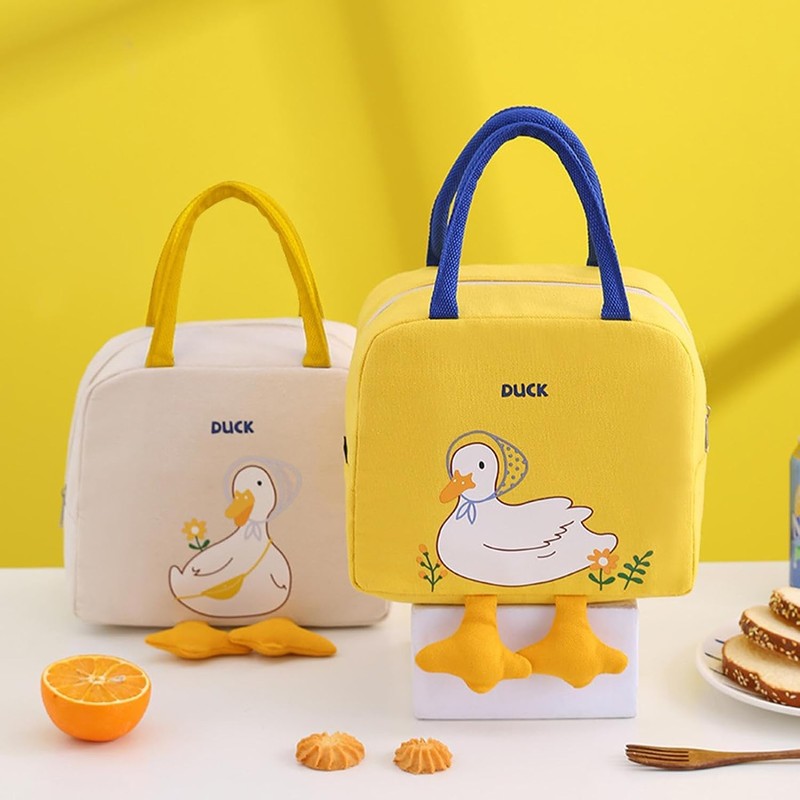 Bolsa De Almuerzo Grande Con Lindo Pato Y Pies –
