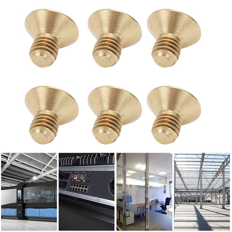 50Pcs Countersunk Hex Socket Screws Pure Copper Flat Head Hardware