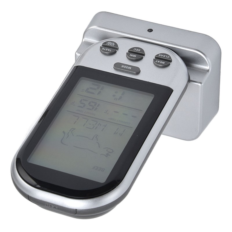 Wireless Thermometer Timer Overtime Alarm Function Practical Temperature Meter for