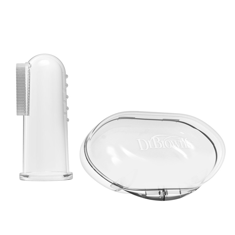 Dr. Brown's 100% Silicone Baby Finger Toothbrush and Toothpaste Set,