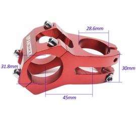 UPANBIKE Bike Stem Mountain Bike Road Bicycle Aluminum Alloy Short Stem 31.8mm*28.6mm*45mm