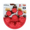 Trudeau Structure Silicone Red Floral Cupcake Pan Mold 8 Flowers