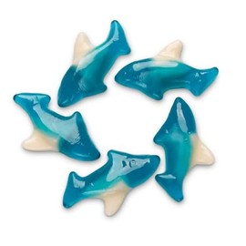 Sour Sharks Gummy Candy, Blue Raspberry, Bulk, 2 Pounds