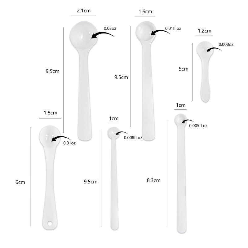 NIIIYTYB 6Pcs Milligram Measuring Spoons Set Exact MG Scoops for