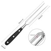 Large Meat Fork with Wood Handle,11.6 Inch Stainless Steel Two