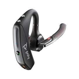 Poly Poly Voyager 5200 Wireless Headset (Plantronics) - Single-Ear Bluetooth Headset w/Noise-Canceling Mic - Ergonomic Design - Voice Controls - Lightweight - Connect to Mobile/Tablet via Bluetooth