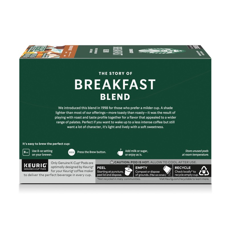 Starbucks K-Cup Coffee Pods, Medium Roast Hot or Iced Coffee,