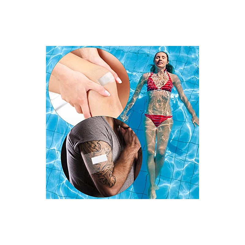 100 Pcs Transparent Stretch Adhesive Bandages - Waterproof Protective Wrap