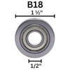 Whiteside B18 Ball Bearing: 1-1/2 Inch Outside Diameter, 1/2 Inch