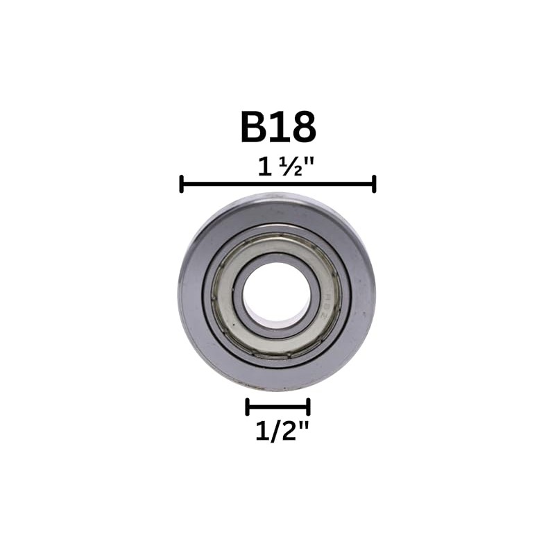 Whiteside B18 Ball Bearing: 1-1/2 Inch Outside Diameter, 1/2 Inch