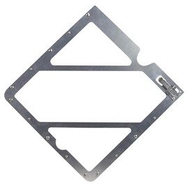 Universal Aluminum Hazmat Placard Holder No Back Plate, 11-7/8" x 13-3/4" x 3/16" Includes Stainless Steel Spring Clip, 9 Mounting Holes & Placard Shield, J. J. Keller & Associates, Inc.