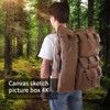 Middle 4K Canvas Drawing Board Bag, Artist Portfolio Backpack Bag