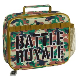 Battle Royale Lunch Bag for Kids Teens Adults Camouflage School Gaming Travel Insulated Lunch Box with Drinks Holder