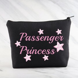 MNIGIU Funny Girlfriend Cosmetic Bag Passenger Princess Makeup Bag Passenger Princess Gift (Passenger Princess Black)