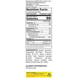 Scripture Candy, Coffee Cappuccino Flavored Hard Candy 5.5oz Bag, 25 Pieces