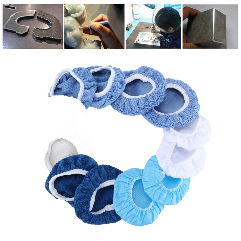 28Pcs Buffer Bonnets 4 Materials Polishing Waxers Pads Bonnet for