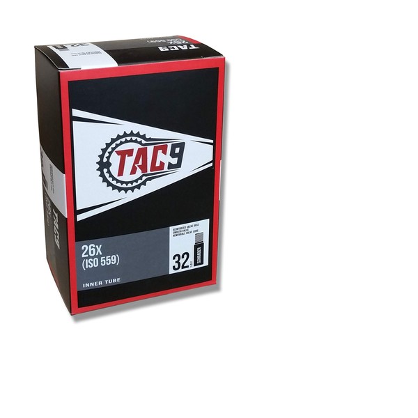 TAC 9 Tube, 26" x 1.75-1.95" Regular Schrader Valve, 32mm (ISO 559)