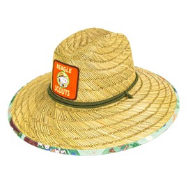 Peter Grimm Peanuts Cartoon Collection, Lifeguard Sun Protetction Straw Sun Hats (Beagle Scouts)