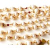 elegantmedical HANDMADE AAA White 9mm Real Pearl Rosary Cross Wire