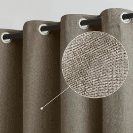 Brown Full Blackout Curtains for Living-Room Bedroom 95inch Long Thick Thermal Insulated Energy Saving Window Curtain Panels 52"x95" Grommet Top 2pcs