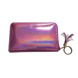 FingerAngel 24 Slots Nail Stamping Plate Holder Case Round Square Rectangular Nail Art Stamp Plate Organizer Purple Color Stamping Ablum (Laser Rainbow Pink)