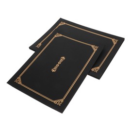 Operitacx 5 Pcs Black Gold Certificate Covers: A4 Size Document Holders - Protective Cover for Diplomas, Awards, Certificates, and Achievements