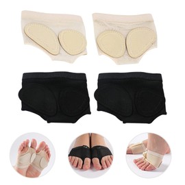 2 Pairs Non-Slip Foot Pads Belly Socks Dance Paw Pad Practice Shoes Foot Toe Caps Toe Protection Shoes Half Sole Paw Pad Shoes Foot Thong Ballet for Ballet Belly Dance Latin Dance (XL), Skin colour: