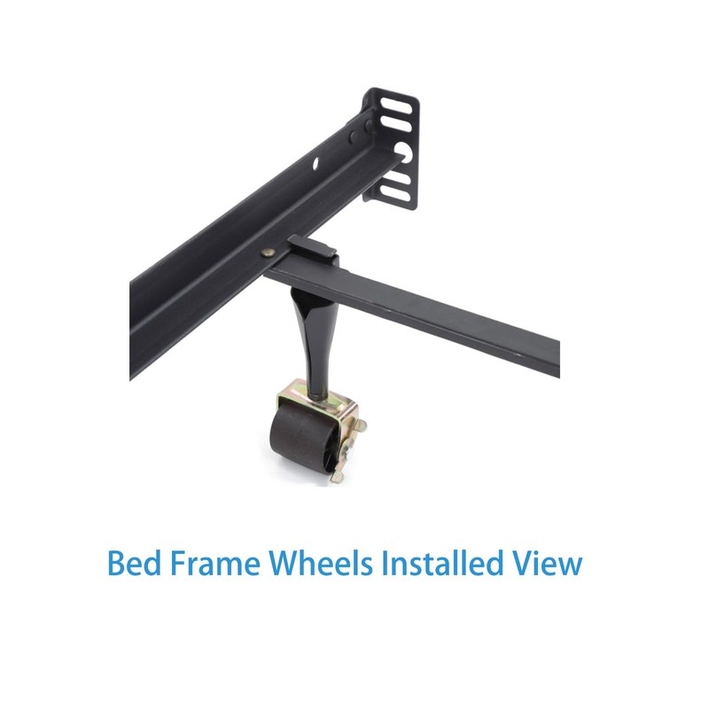 Metal Stem Heavy Duty Rollers Casters Wheels for Bed Frame,