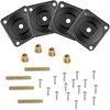 Pack of 4 Leg Mounting Plates, Furniture Mounting Plates, Black