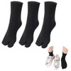 WinsGreat Tabi Socks, 3 Pairs Set, 2 Toe Socks, Cotton,