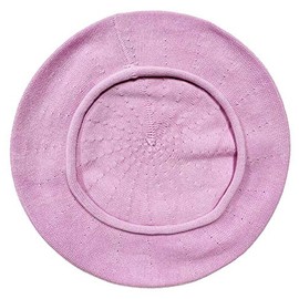 Parkhurst of Canada 10-1/2 Inch Cotton Knit Beret (Cameo Pink)