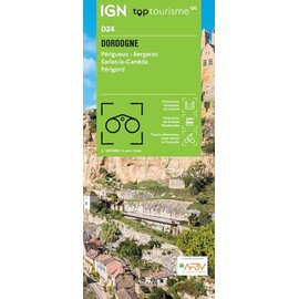 24 Dordogne - Périgueux: DORDOGNE - PÉRIGUEUX - BERGERAC - SARLAT LA CANÉDA - PÉRIGORD 1:100000 (TOP 100)