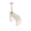 8mm Round White Cable Clips, Pack of 100 - for